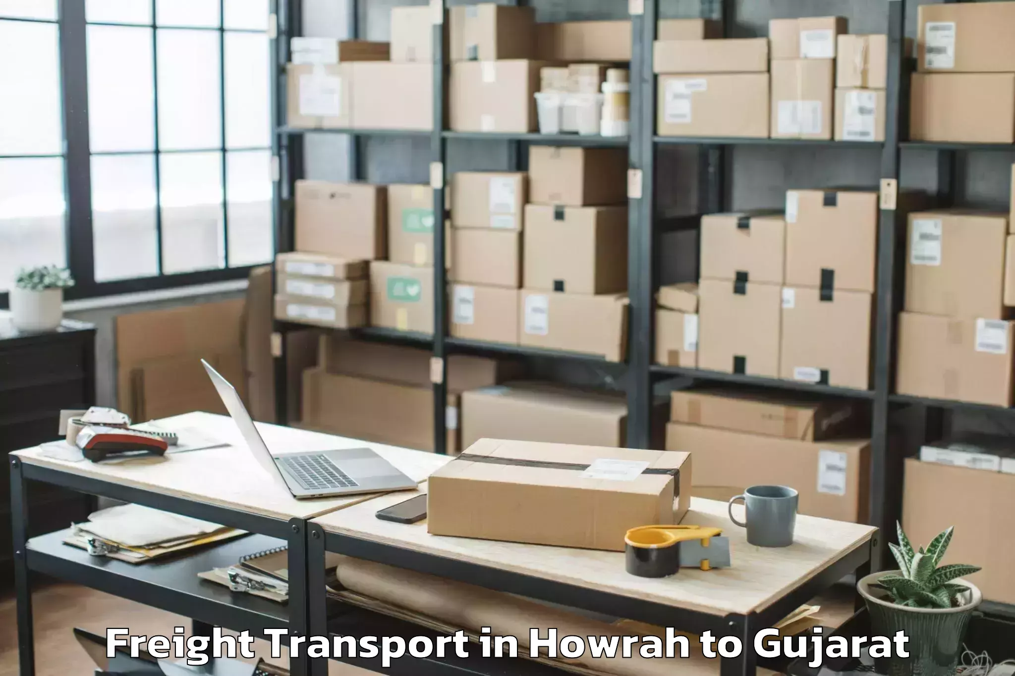 Affordable Howrah to Bodeli Freight Transport